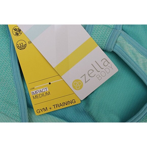New w/Tags - Zella Body Large - “Spark” Racerback Sports Bra, Space Dye, Teal - Picture 5 of 12